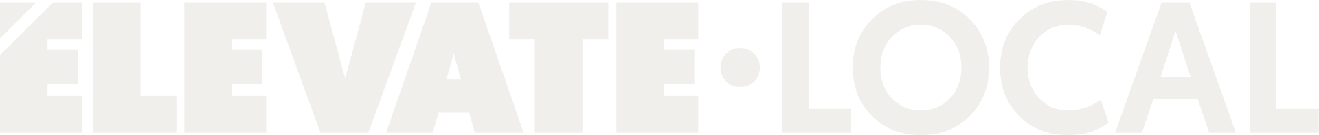 Elevate Local horizontal logotype on Obsidiana Mate